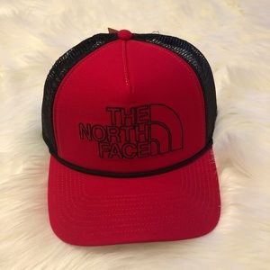 The North Face Red Snapback hat